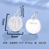 Acessórios de Prata Pura 999 Rosto Sorridente Peças para Joias DIY Pulseira Colar Pingente Brincos Pingente Venda Direta da Fábrica