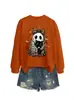 Amazon eBay Loja Independente Moda Casual Divertida Feminina Gato Fantasma Morcego Aranha Outono Inverno Novo Moletom