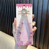 Cadena para Teléfono Móvil con Cuentas de Cristal Llavero de Botella de Perfume Cadena Colgante Colgante para Bolso de Niña Colgante de Doble Cadena Pequeño Regalo Venta al por Mayor