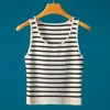 Tienda Insignia Shanghai Dan Nong/Chaleco de Seda Helada para Mujer, Ropa de Abrigo de Verano, Capa Base de Punto, Camisola Pequeña con Diseño Elegante, Top Ajustado