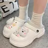 [Suministro transfronterizo] Zuecos de suela gruesa de EVA para mujer, diseño lindo de dibujos animados, uso bidireccional, zapatos de jardín, venta al por mayor de fábrica