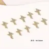 Diretamente do Fabricante: Decorações de Arte de Unha Cruz Cravejadas de Diamante, Enfeites de Cruz para Arte de Unha, Strass de Cruz de Liga Completa de Diamante Atacado