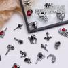 Accesorios para Uñas Halloween Estilo Punk Oscuro Cruz Corazón Calavera Forma de Serpiente Estilo Y2K Hot Girl Decoración de Uñas