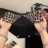 Bragas sexys de encaje sin costuras finas de seda helada de alta apariencia para mujer, nuevos calzones de encaje con estampado de leopardo, tacto frío, ajustados a la cadera