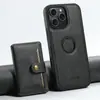 Adecuado para iPhone 18 Pro Max Funda de Cuero para Teléfono Móvil con Soporte para Tarjeta Dos en Uno Carga Inalámbrica Magnética Magsafe