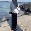 Relacionado con el Uso Práctico: Traje de Lana Engrosada de Invierno con Pelo de Conejo, Suéter de Punto, Pantalones de Pierna Ancha