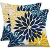 Funda de Almohada Personalizada de Estampado Floral Geométrico Más Vendida Transfronteriza para Sofá, Dormitorio, Oficina Cubierta de Cojín Lumbar