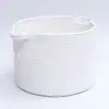 Hilo de algodón de fábrica tejido a mano moderno color sólido estilo simple cesta de almacenamiento de cuerda de algodón acabado simple comercio exterior