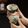 Xícara de Chá Cerâmica Alta com Bocal de Flor Pintada à Mão Estilo Antigo Conjunto de Chá Kung Fu Xícara de Mestre Xícara de Degustação de Orquídea