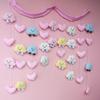 Cortina suspensa em nuvem, cortina de porta em forma de coração para meninas, estilo Ins, decoração de quarto infantil, divisória, cortina suspensa, ornamentos para pendurar na porta sem perfuração