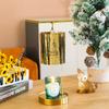 Fabricante Original de Suporte de Vela Giratório para Aromaterapia com Cúpula de Lâmpada Cilíndrica de Aço Inoxidável Dourado Magnético e Design de Bandeja Magnética