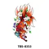 Tbs Cross-Border se especializa en Pegatinas de Tatuaje de Animales en Blanco y Negro y Florales Coloridos para Medio Brazo, Unisex, Estilo Europeo y Americano