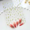 Pegatinas para Uñas Estrella Corazón con Borde Dorado Adhesivo Plano Rombo Versátil Corazón Accesorios para Arte de Uñas Estilo Dh