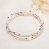 Pulsera simple y exquisita de perlas de agua dulce de Zhuji con colgante, pulsera enrollada hecha a mano con cobre chapado en oro, fabricantes de joyería al por mayor
