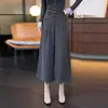 Pantalones de pierna ancha de alta gama para mujeres petite, Novedad Primavera/Otoño 2026 Cintura Alta Espalda Elástica Caída Longitud Ocho-Nueve Pierna Recta Pantalones de Traje
