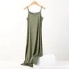 Talla Grande Gordo mm 100kg Modal Camisola Interior de Pijama Suelta Larga Anti-Exposición Falda Interior para Mujer