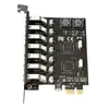 Placa Adaptadora Pcie para Usb3.0 7 Portas Pci-E Placa de Expansão para Computador Desktop Fonte de Alimentação Externa Grátis Chip Nec