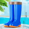 Sapatos de Chuva Femininos de Cano Alto Quatro Estações Algodão Quente Antiderrapante Sapatos Aquáticos Roupa para Dia Chuvoso Sapatos Impermeáveis Botas de Chuva de Cano Médio para Adultos Sapatos de Borracha