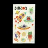 Adesivos de Tatuagem de Animais de Desenho Animado para Crianças, À Prova d'Água e Duradouros, Adesivos Fofos de Espaço, Adesivos Culturais e Criativos à Prova d'Água e Suor para Festas