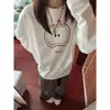 2025 Patrón de Manzana Manga Larga Estilo Japonés Estilo Hong Kong Ins Holgada Camisa Niños Otoño Moderna Versátil Chaqueta Casual