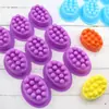 Do que 9 escovas de massagem até molde de sabão de silicone molde de sabão de massagem oval ferramentas de gesso de aromaterapia DIY