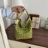 Bolso de hombro tejido de gran capacidad para vacaciones en la playa, versión coreana transfronteriza, nuevo de primavera-verano 2026, para mujer