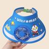Sombrero con Ventilador para Protección Solar de Verano y Protección UV, Ala Ancha, Sombrero de Sol Abierto, Sombrero Parasol con Ventilador Ajustable de 3 Niveles