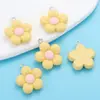 Accesorios de Joyería de Resina DIY Colgante de Flor Colorida Girasol Pulsera Llavero Colgante Decorativo W358