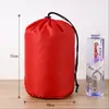 Lona de Tres Compartimentos Poliéster Exterior Primeros Auxilios Saco de Dormir Tienda de Campaña Almacenamiento Portátil Cordón de Nylon Bolsa de Empaque con Cordón
