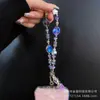 Colgante de Flor Cadena para Teléfono Móvil Cadena para Funda de Teléfono Móvil Nueva Cadena de Llavero con Perlas de Cristal Cadena Corta de Lujo Ligero Colgante para Teléfono Móvil de Mujer