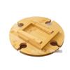 Mesa plegable de madera Mini bandeja de picnic de madera para exteriores Mesa portátil de madera maciza para snacks y ocio Estante de vino de madera maciza
