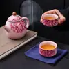 Conjunto de Chá de Viagem Peônia Rosa Xícara da Fortuna Xícara de Chá de Cerâmica Xícara do Mestre Presente de Evento para Funcionários Suprimentos Domésticos Xícara de Chá