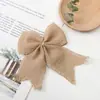 Laço de Linho para Presente de Natal Direto da Fábrica Decoração de Árvore de Natal Artesanato DIY Feito à Mão Casamento Feriado