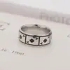 Anillo de Acero Inoxidable Simple de la Marca Europea y Americana Shengxi para Mejorar la Suerte Joyería al por Mayor 8 mm Color Acero Aceite a