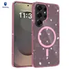 Adecuado para Funda de Teléfono Móvil Samsung S26Ultra, Funda Protectora Transparente con Brillo y Succión Magnética S25Ultra Anti-Caída, Elegante S26P