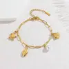 Lote Misto de Pulseiras de Aço Titânio Galvanizado a Vácuo PVD com Acabamento de Luxo, Joias de Aço Inoxidável para Venda Transfronteiriça Que Não Desbotam no Verão, Personalizáveis para Mulheres