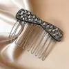 Pente com Laço Estilo Coreano Inserção de Strass Pente para Franja Feminina Suave Luxo Leve Alto Padrão Grampo de Cabelo Temperamento Versátil Adorno de Cabeça Acessório de Cabelo