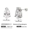 Pendientes de Tachuela Wanshing Europeos y Americanos para Mujer Acero Inoxidable Chapado en Oro de 18K Circonita Ligeros de Lujo Sensación de Alta Gama Juego de Pendientes Venta al por Mayor Transfronteriza