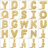 Xi Yin Transfronterizo Europa y América ins Moda Personalidad Hip Hop Colgante Perforado Cobre Microincrustado Circonita Colgante de Cobre de 26 Letras
