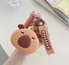 Linda Cartera de Silicona de Capibara, Bolsa de Dibujos Animados para Niños, Bolsa de Almacenamiento Portátil, Tarjetero, Bolsa para Auriculares, Colgante Pequeño