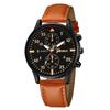 Reloj para Hombre Geneva Aliexpress Comercio Exterior Falso Dos Ojos Negocios Cuarzo Reloj Fabricante Directo Estilo de Negocios