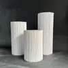 Mesa de postres cilíndrica plegable para bodas, columna romana de papel, adornos de plomo para caminos, escaparates de centros comerciales, diseño para fiestas de cumpleaños