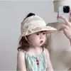 Gorro de Bebé Estilo Primavera y Verano Parte Superior Abierta Sombrero de Sol Fino de Secado Rápido Transpirable de Ala Ancha Sombrero de Protección Solar Sombrero de Sol Coreano