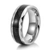Anel de Arame Preto de Aço Titânio Personalizado Novo Transfronteiriço com Borda Diamantada Estilo Neutro Masculino Joia de Mão Europeia e Americana Banhado a Preto Anel de Dedo