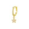 Aretes colgantes de estrella pentagonal de plata esterlina s925 Far Van con circonita para mujer, aretes de diseño de nicho de lujo ligero transfronterizo al por mayor