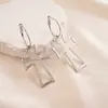 Pendientes de Aro Cruzados Huecos Plegados Transfronterizos Europeos y Americanos, Pendientes Personalizados de Nicho Únicos, Pendientes de Moda de Gama Alta