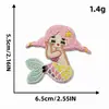 Parche Termoadhesivo de Sirena del Océano Bordado Sencillo Bordado con Cuentas DIY Parche de Encaje Decoración para Ropa Parche de Tela de Aplicación