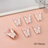 Nuevo Tmall Genie Dibujo Animado Joyería para Uñas Goteo de Aceite Galvanizado Resina Tridimensional Oso Mariposa Flor Accesorios para Uñas