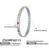 Novo Estilo Chinês Ins Nicho Geométrico Zircônia Gotejamento de Óleo Pulseira Aço Inoxidável Banhado a Ouro 18K Joias Personalizadas Conjunto de Pulseiras