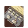 Juego de Té Kung Fu de la Cerámica Fuzhu Ru Caja de Regalo para Ancianos y Amigos Cerámica de Alta Gama Tetera y Taza de Té Xishi